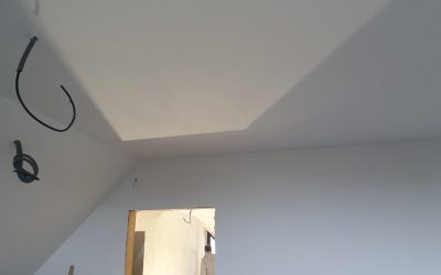 Povrchové úpravy interiéru stien rekreačný objekt Kubínska Hoľa